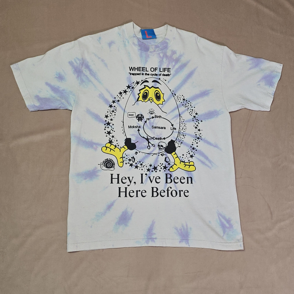 ONLINE CERAMICS Graphic Tie-Dye T-Shirt with Cartoon Print LARGE